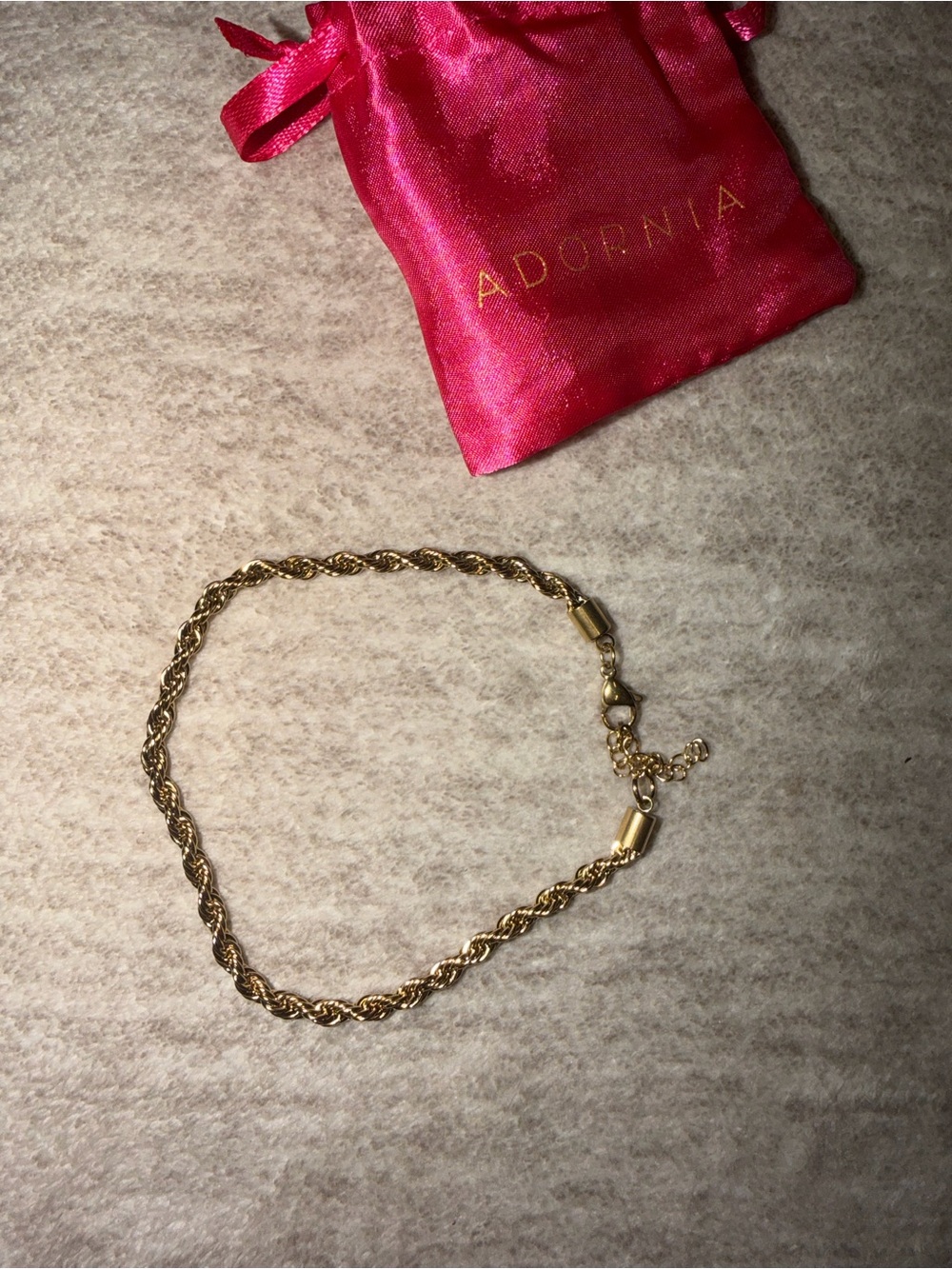 Gold Rope 9” Anklet - Picture 4 of 4